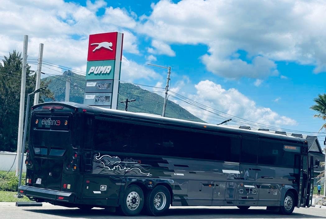 Comfortable bus interior